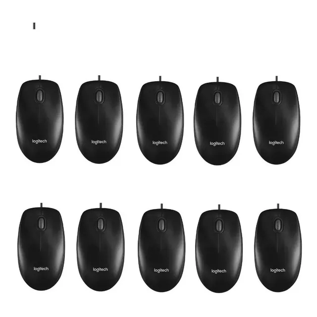 Kit De 10 Mouse Logitech M90 Usb Alambrico 1000 Dpi Optico