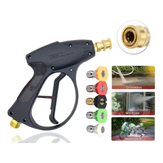 Pistola Agua Presion Hidro + 5 Punteros Lavado Autos Pack P6
