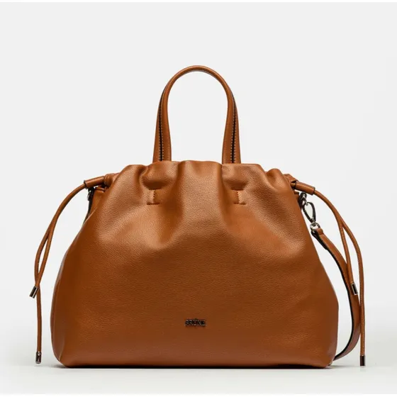Cartera Prune Grande Efecto Cuero