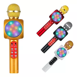 Microfone S/fio Bluetooth KaraokĂȘ Speaker Led Muda Voz Microfone S/fio Bluetooth KaraokĂȘ Speaker Led Muda Voz