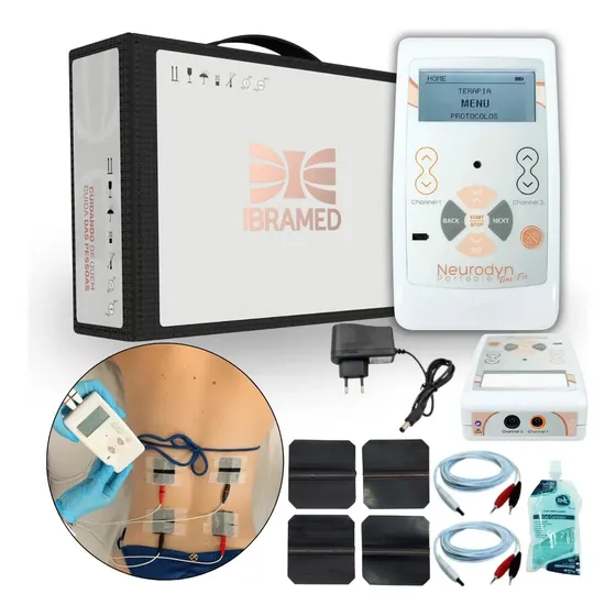 Neurodyn Ibramed Aparelho de Tens Fes Portatil Fisioterapia Eletroestimulador Muscular