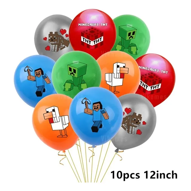 Set De 12 Globos Latex Para Fiesta Diferentes Diseños 