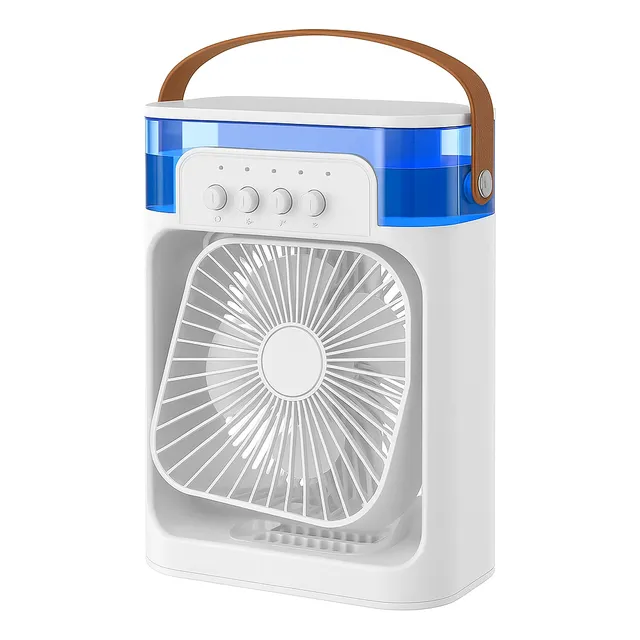 Ventilador Portatil 3 En 1 Enfriador Humidificador Luz Led