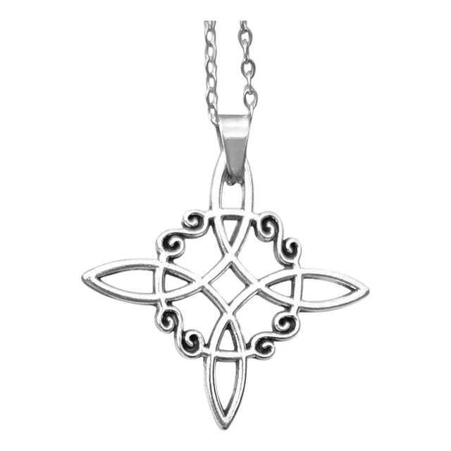 Nudo De Bruja De Aleación Zinc Y Cadena De Acero Collar