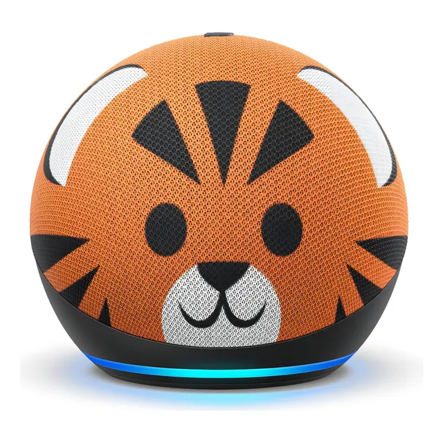 Amazon Echo Dot 4th Gen Kids con asistente virtual Alexa tiger