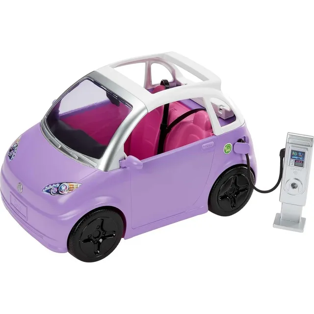 Barbie  Carro Electrico  Con Estacion De Carga Y Enchufe