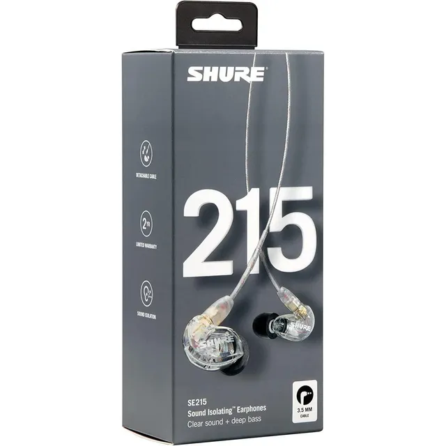 Se215 Earphone Clear Se215-cl Shure Negro Translucido