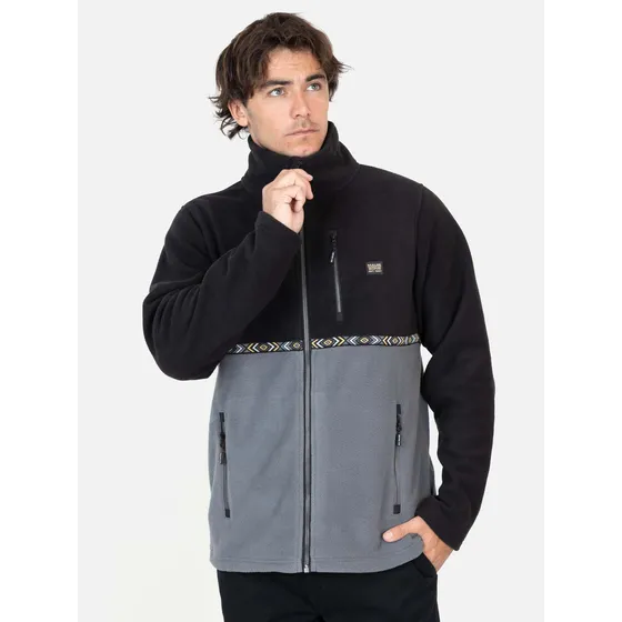 Poleron Micropolar Maxi Negro Hombre Maui And Sons
