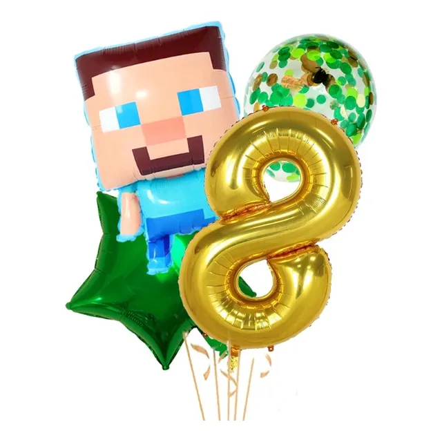 Globo Metalizado De Minecraft