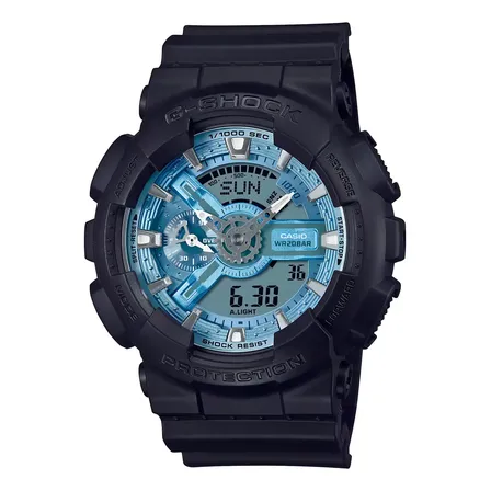 Relógio Preto De Resina G-shock Ga-110cd-1a2 Para Homem