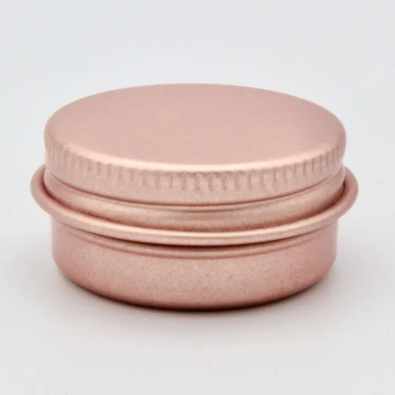 Lata Aluminio 10 Ml Crema Pomadera Color Oro Rosa (10 Pzas)