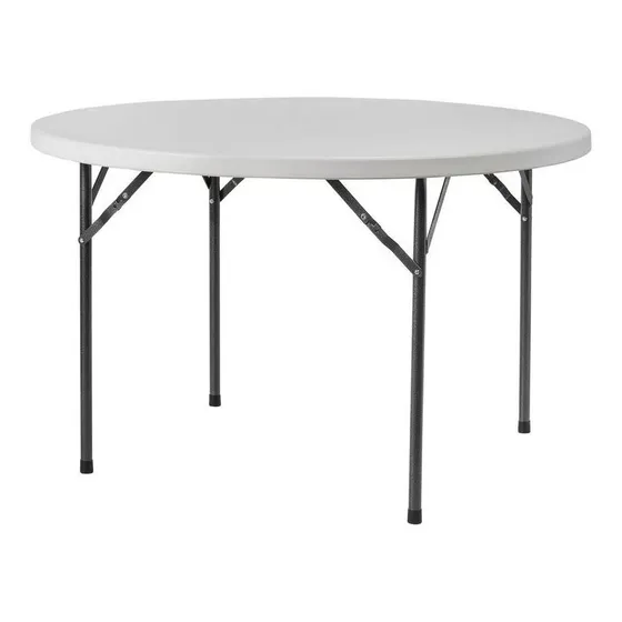 Mesa Portátil Redonda Plegable 120x74cm Plastico Resistente