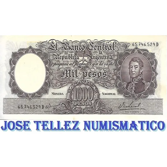 Bottero 2167 2167 $ 1000 Moneda Nacional Serie D Ex Palermo