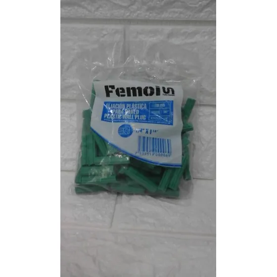 Ramplug Plástico Verde 1/4 (100 Unidades) 