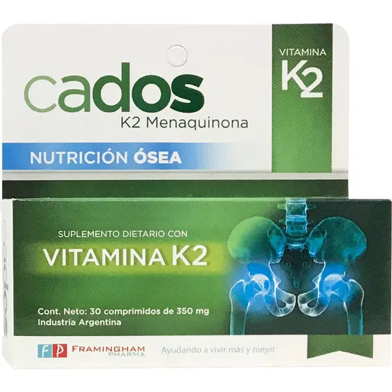 Cados Vitamina K2 Natural Fortalece Huesos 30 Comp Original