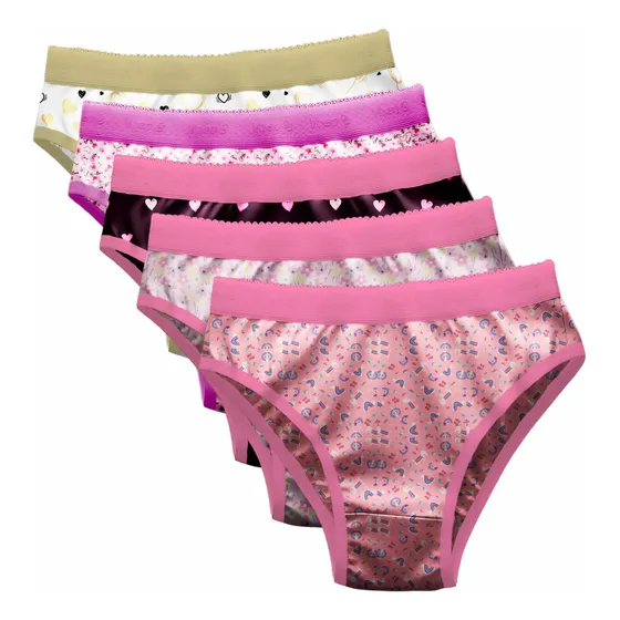Kit 10 Calcinha De Algodão Infantil Femininas Estampadas