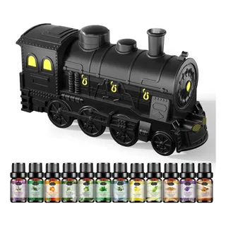 Difusor Humidificador Eléctrico Aromaterapia Tren Hanolly Negro