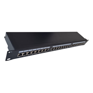 Patch Panel 24p Cat-6 Blindado Com Guia Traseiro E Aterramet Patch Panel 24p Cat-6 Blindado Com Guia Traseiro E Aterramet
