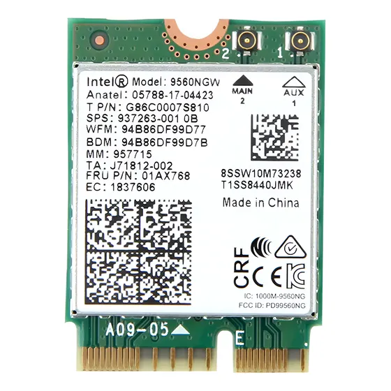 Tarjeta Wifi Bluetooth 5.0 9560ngw Key E M.2 Dual-band Intel