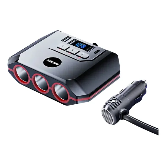 ¡cargador De Coche 3 En 1 De 120 W! Pantalla Digital Rápida 