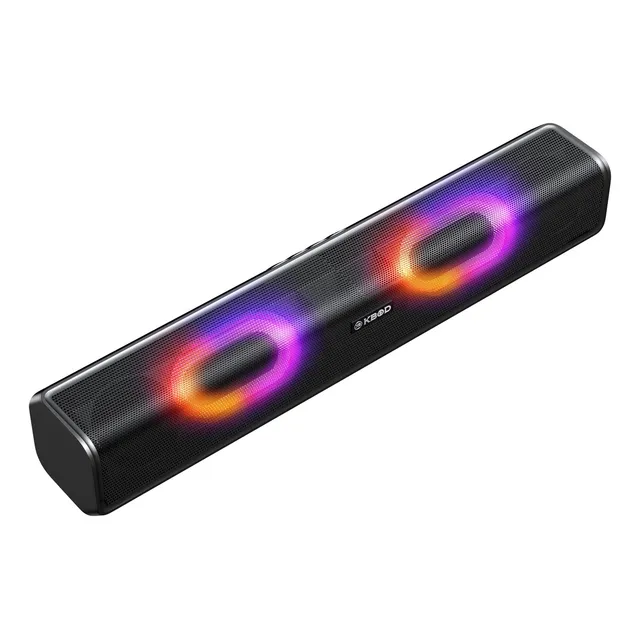 Barra Bocina Portátil Soundbar Kbod Kb-bc80 Color Negro Tipo Barra Con Luz Led Rgb 2.1ch Bluetooth Usb Sonido Envolvente 360 Parlante Speaker Subwoofer Conexión Rapida Wireless Bluetooth Alta Calidad