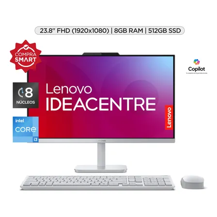 All In One Ideacentre Lenovo Intel Core I3 8gb + 512gb Ssd 8 Gb