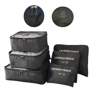 Kit Organizador De Mala Para Viagem 6 Pçs Necessaire 9 Cor Kit Organizador De Mala Para Viagem 6 Pçs Necessaire 9 Cor