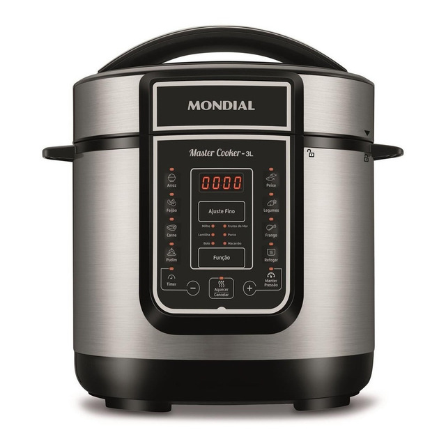 Panela De Pressão Elétrica Digital Pe-40 3l Frequência 60 Hz Cor Preto Mondial 220v Panela De Pressão Elétrica Digital Pe-40 3l Frequência 60 Hz Cor Preto Mondial 220v