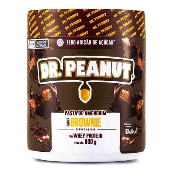 Pasta De Amendoim Com Whey Protein - 600g - Dr. Peanut