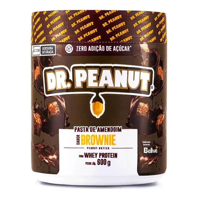 Pasta De Amendoim Com Whey Protein - 600g - Dr. Peanut Pasta De Amendoim Com Whey Protein - 600g - Dr. Peanut