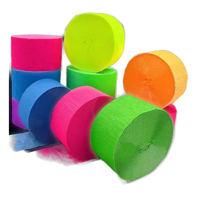 Guirnaldas Fiestas Brilla Oscuridad 6 Colores Papel Crepe