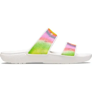 Classic Crocs Spray Dye Sandal White/multi Classic Crocs Spray Dye Sandal White/multi