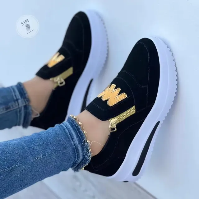Nuevos Zapatos Deportivos De Suela Plana De Color Sólido