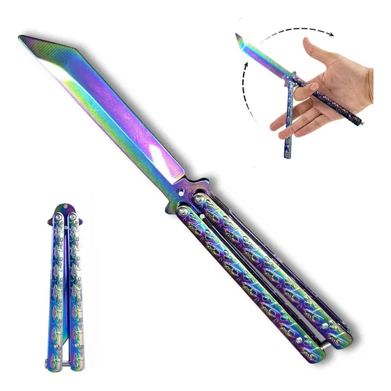 Canivete Faca Butterfly Facas Tatica Afiada Raibown Titanium