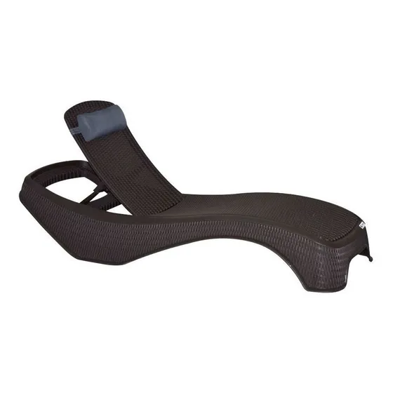 Silla Cama Playera Plastica Ajustable Tipo Ratán P/ Piscina 