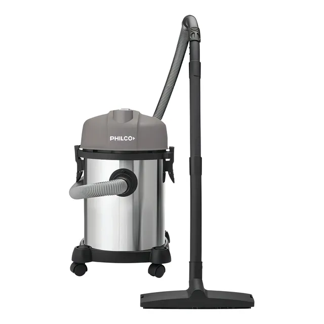 Aspiradora Sopladora Philco 18l 1200w Phast1833pi Polvo y Líquidos Color Plateado