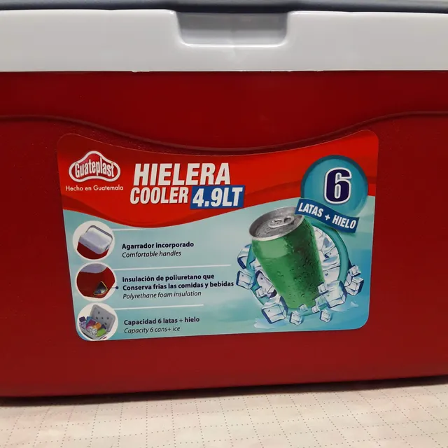 Lonchera, Hielera Para 6 Latas Guateplast Cooler 4.9 Lt.