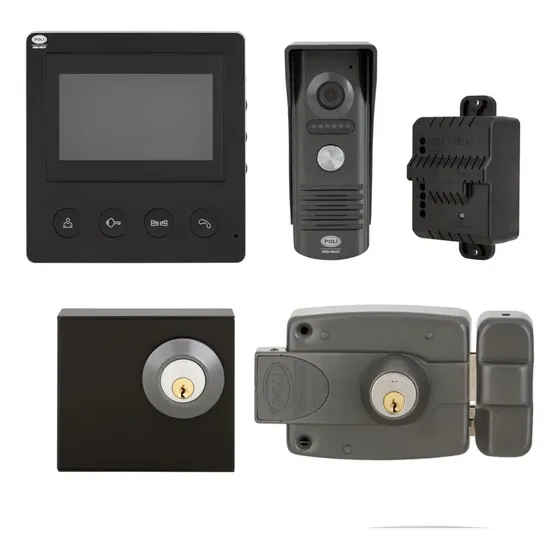 Kit Videoportero Poli 3010 + Cerradura Eléctrica Sobreponer