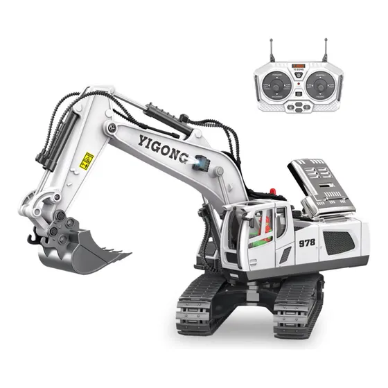 Excavadora A Control Remoto 11 Canales, Bateria Recargable