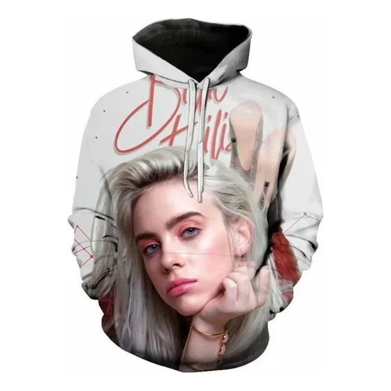 Estilo De Moda Billie Eilish Sudadera Con Capucha