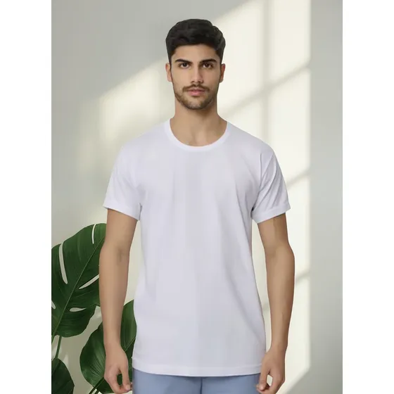 Camiseta Hombre Manga Corta 100% Algodón Habanno 410 T38/50