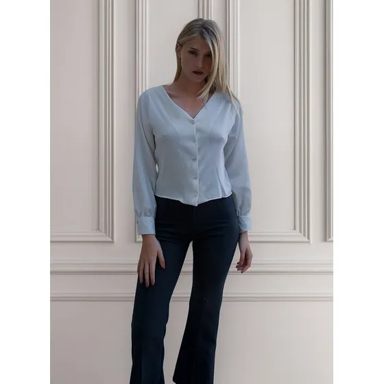 Blusa Nano Con Puntilla Mar #2624