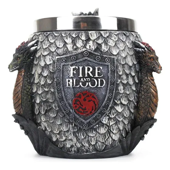 Taza Jarra De Acero Casa Targaryen Game Of Thrones 420ml