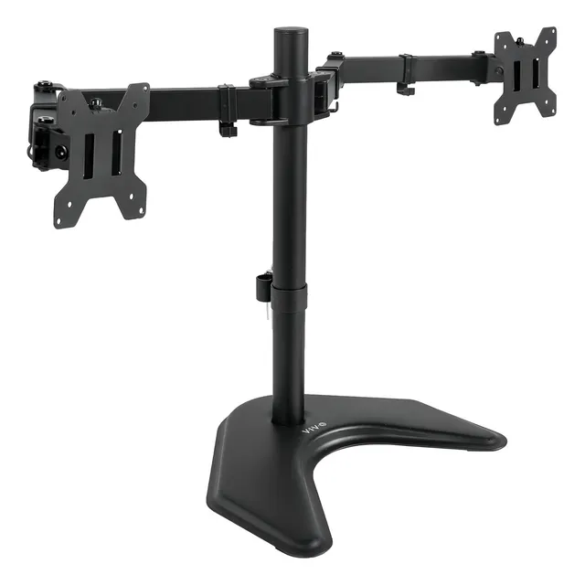 Soporte Doble Monitor Lcd Led Para Escritorio Con Base Negro