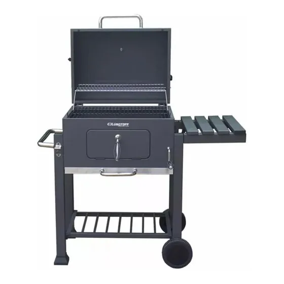 Parrilla Móvil Lüsqtoff Par-61 1.08m De Ancho 1.145m De Alto 60cm De Profundidad Negra