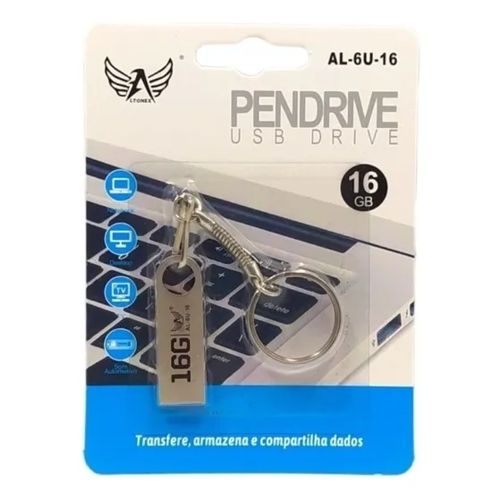Pendrive Fit Pequeno Chaveiro 16gb Escritório Pc Notebook 