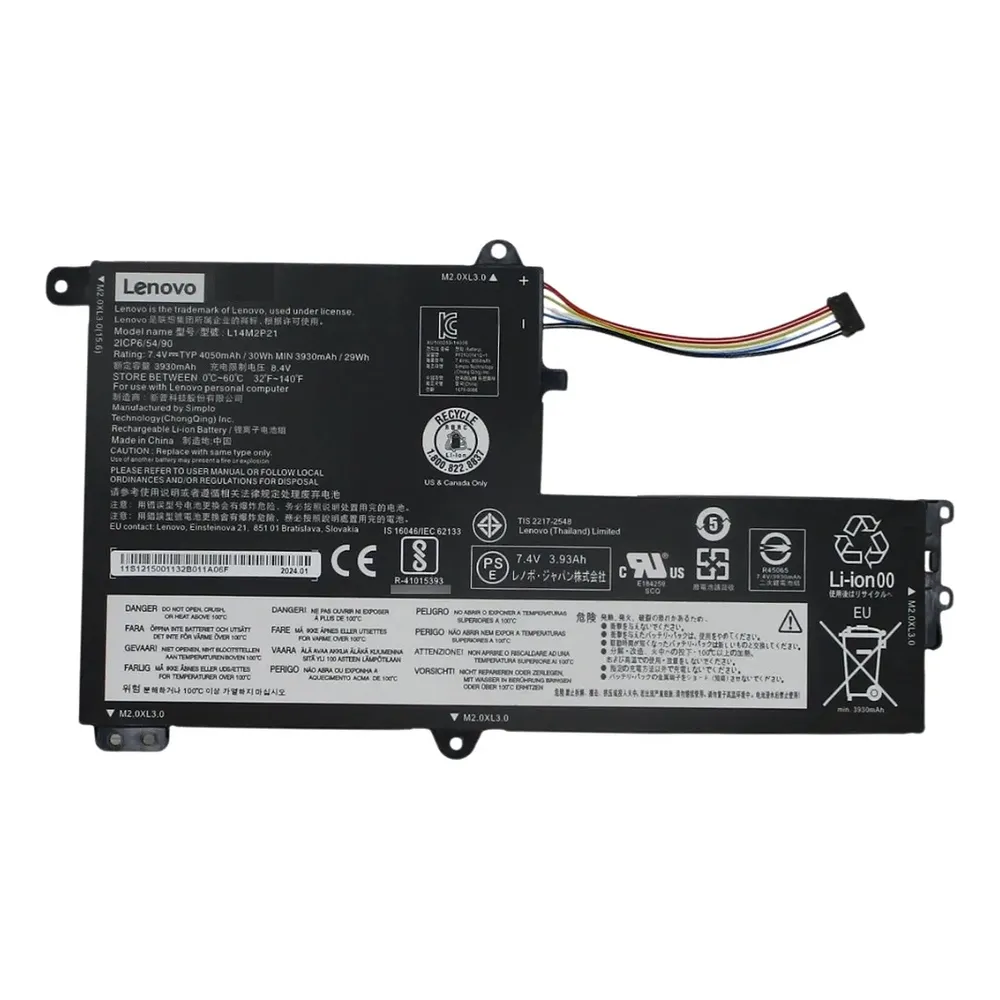 Batería Lenovo Ideapad 300s-14isk 300s-14ibr L14m2p21 Negro