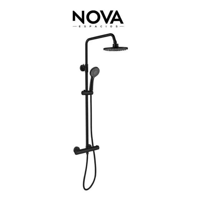 Nova Ducha Termostatica Sensor Negro-mate