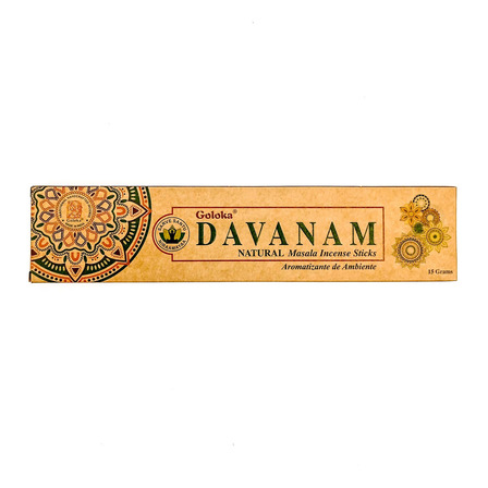 Incenso Indiano Goloka Davanam (artemísia) 15g Incenso Indiano Goloka Davanam (artemísia) 15g
