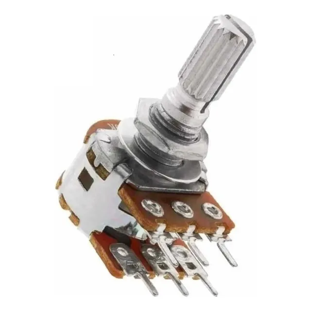 10pz Potenciometro Lineal Doble A10k Logaritmico